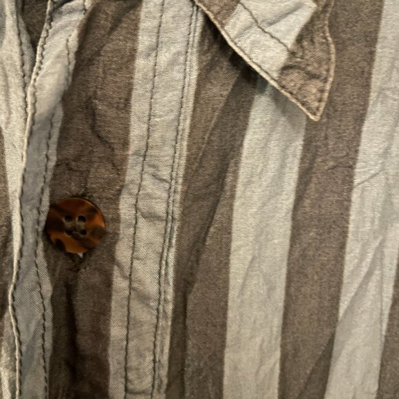 100% silk striped button-down - Picture 2 of 3